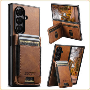 3 Colors For Samsung Galaxy Z Fold8 Ultra Oil Wax Pattern Phone Case Fold 8 Ultra Card Holder Pocket Protective Leather Bag