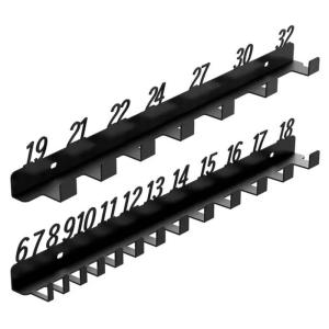 Heavy Duty Metal Wrench Storage Rack 6-1819-326-32 Optional Numbered Compartments Wall Mount Tool Organizers Holder