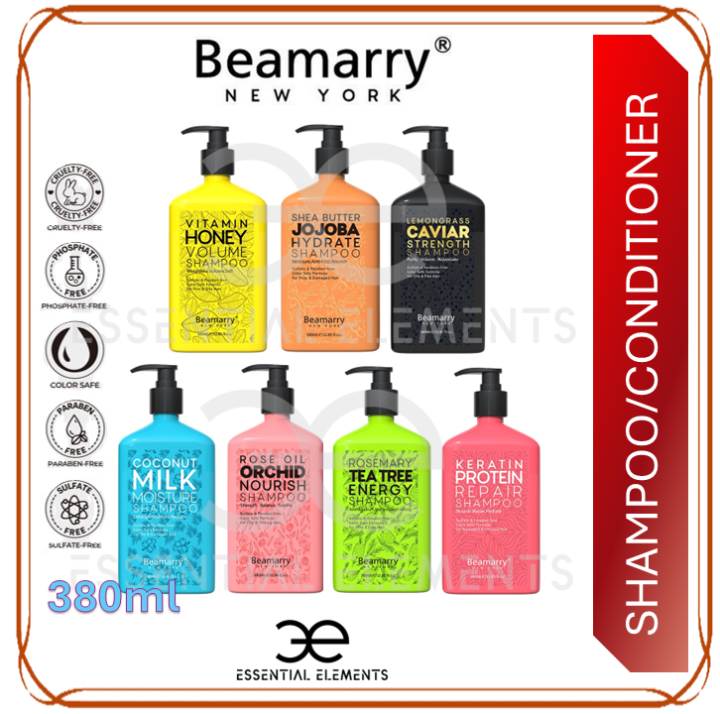BEAMARRY SHAMPOO/CONDITIONER 380mlHoney/Shea Jojoba/Lemongrass Caviar