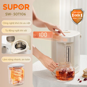 Bình Thủy Điện SUPOR 3L Cảm Ứng Đo Nhiệt Cao Cấp Bình đun nóng siêu tốc 3s tại vòi-giữ ấm-khử Clo an toàn - BH 12 tháng
