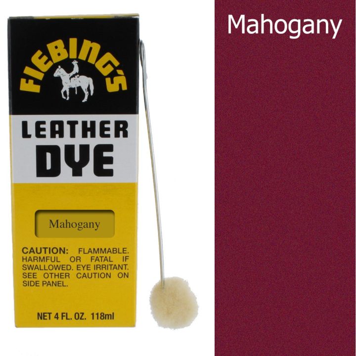 Teinture Pour Cuir Fiebing's 32 Oz (946 Ml) Couleur Acajou - Teinture Alcool Permanente Pour Cuir Végétal
