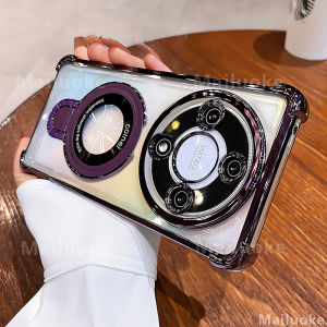 Honor X9B X9A 5G Ring Bracket Plating Magnetic Phone Case Camera Protection Kickstand Shockproof Soft Silicone Cover