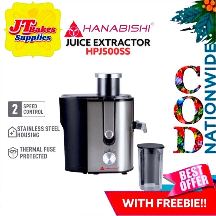 Hanabishi Juice Extractor HPJ500SS 1.2 Liters With Freebie Lazada PH