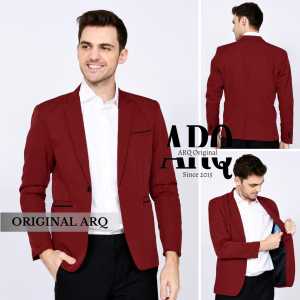 Jas/Blazer Pria Merah Maroon / Blazer Pria / Jas Pria / Jas Slimfit / Blazer Wisuda / Blazer Maroon