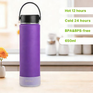 Mollcity (650ml/22oz) Sport Water Bottle - Durable Stainless Steel Temperature Retention Leakproof Tumbler