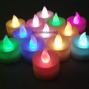 Lampu Baterai Dekorasi Lilin palsu PER BIJI Led Lilin Electric Murah natal aman PERBIJI