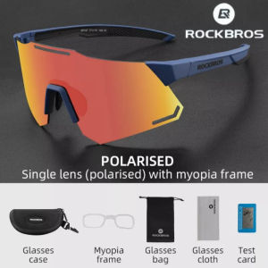 Kacamata Sepeda Rockbros SP247 Polarized Photocromic Lensa Kaca Mata Gowes Cycling Sunglasses Roadbike Speda Pria Wanita