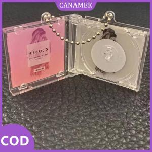 CANAMEK✨ Mini NFC chức năng đĩa CD trường hợp móc chìa khóa ngoại vi kỷ niệm Album Key chủ cho DIY Ba lô mặt dây chuyền