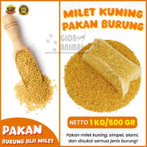 MILET KUNING pakan burung biji milet makanan burung lovebird kenari