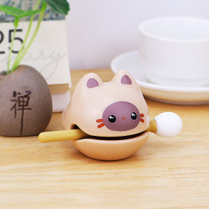 Cute Animals Chinese Temple Block Muyu Fortune Percussion Toy Stress Release Merit Wood Fish Deco Display Doll Figurine Decorations Gift Idea 解压小木鱼治愈可爱佛系摆件