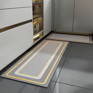 Kitchen Mat Waterproof and oil proof Kitchen Carpets Non-slip Kitchen Rugs Nordic Long Kitchen Floor Mat Home Carpet Door Mat Anti-slip Kitchen Mat Entrance Doormat Floor Rug