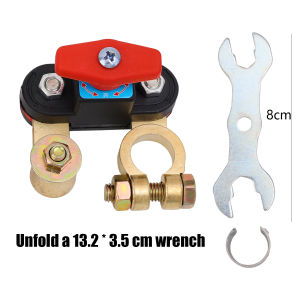 Car Battery Cut Off Switch Rotatable Disconnect Isolator Cut-off Power Cutoff Switch Car Battery Power Terminal Link Switch Off Parts