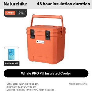 Naturehike Cooler Box Ice 17L/24L/36L Portable Camping Picnic Storage Food Cooler Box