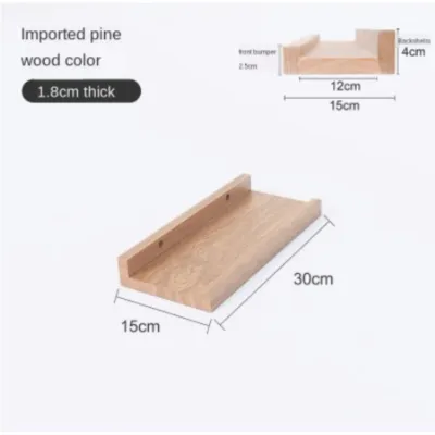 Solid Shelf New Raw Natural Wood Wall Display Wall Shelves Partition No-Punching Wall Shelf Nordic Living Room Decorative Wall Shelf