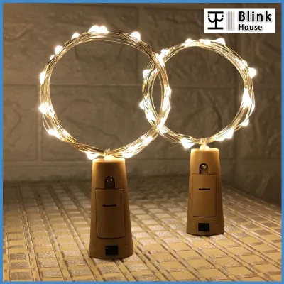 【Ready Stock in Kuala Lumpur】2022 Christmas LED Fairy Lights 10-Pound botol cahaya cork anggur 20-string string string fairy party Christmas Halloween Halloween Halloween Halloween Halloween bar penghiasan lr44 bateri