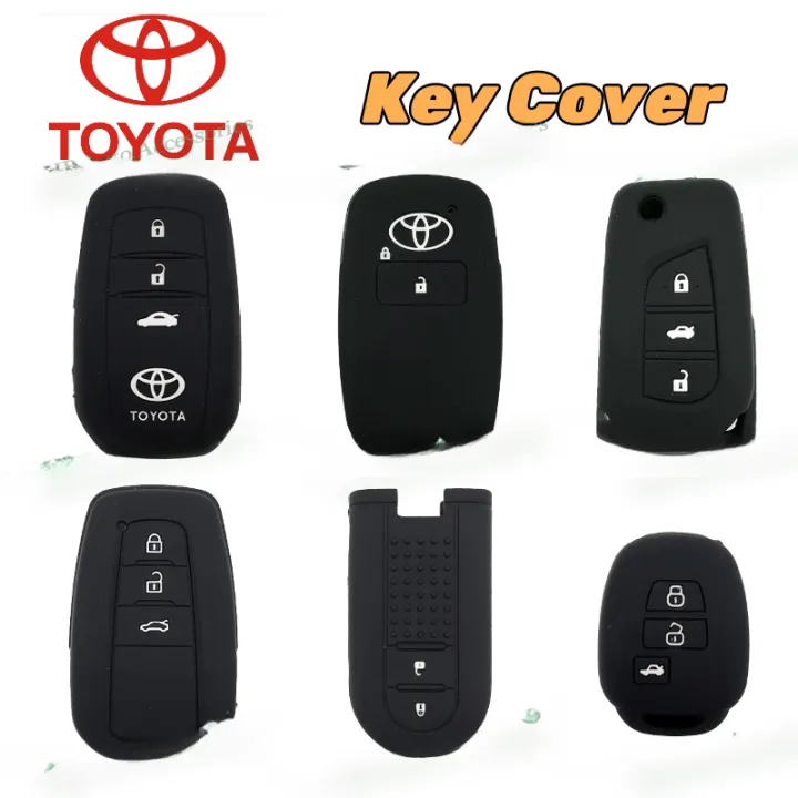 HIBEYO Smartkey - Custodia per chiave auto, adatta per Toyota Prius Camry Corolla CHR RAV4 Hilux Prado telecomando Shell portachiavi 2 tasti giallo