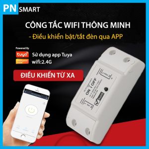 Công Tắc Wifi Điều Khiển Từ Xa Tuya Smarthome bật tắt đèn qua điện thoại