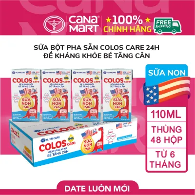 Thùng sữa bột pha sẵn Nutricare ColosCare giúp bé tăng cường miễn dịch (110ml x 48 hộp)