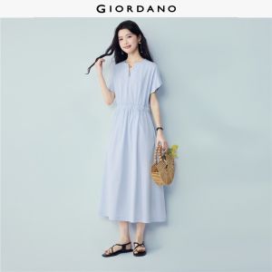 GIORDANO Women Dress Warm Weather Dress Woven Fabric Dress Non-Elastic Dress 05466343