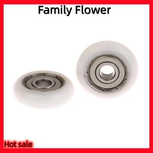 Family Flower Flash Sale 2Pcs 6x25x7mm Spherical Surface Rubber Coated Bearing Pulley POM Wrapped Bearing Pulley Plastic Bearing Pulley Furniture Fitting