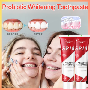 SP10 100g Probiotics Fast-acting Whitening Toothpaste Removal Eliminate Bad Breath Fragrance Toothpaste Sensitive Teeth Care 益生菌速效亮白牙膏