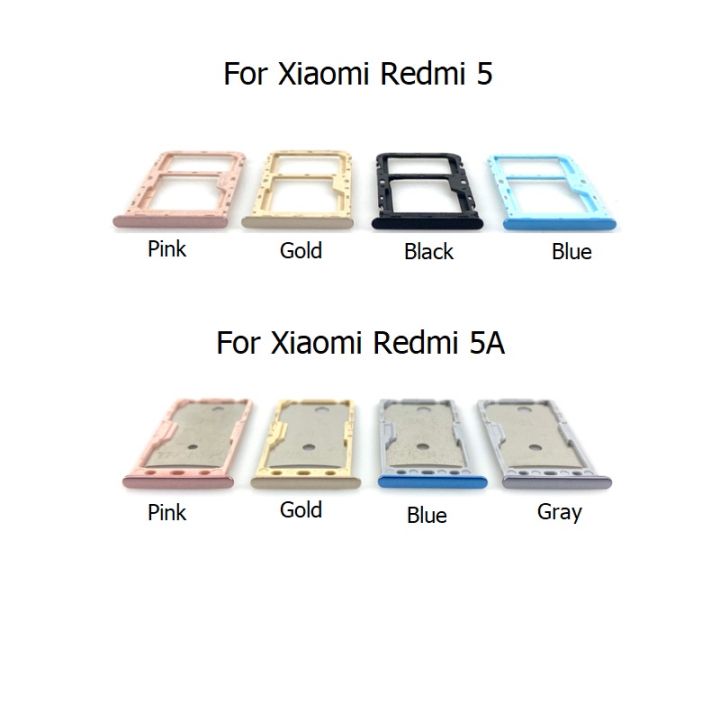 SD Sim Card Tray For Xiaomi Redmi 5A Sim Tray Slot Holder Adapter Connector  For Redmi Repair Parts