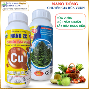 NANO ĐỒNG CHITOSAN Chuyên Rửa Vườn Tẩy Rong Rêu Nấm Khuẩn Ghẻ Trái - Chai 500 ml Phân Bón Lá