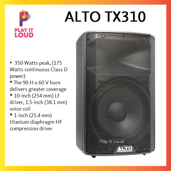 Alto 10 best sale inch powered speakers