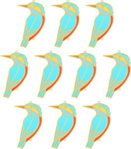 10pcs Suncatcher Parts Colorful Metal Bees Window Hanging Pendant DIY Part Ornament Part Hand-Crafts Gifts