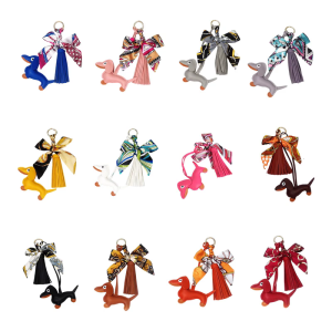 Trendy Leather Dachshund Charm Unique Bag Pendant Scarf Dog Pendant Suitable for Youthful Women and Pet Lovers Present