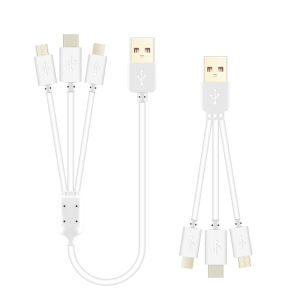 0.22M 1M 3 In 1 Short Fast Charging Cable Compatible For iPhone Micro Usb Type C USB Charger Cord Date Cable