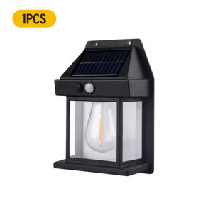 KEBETEME Outdoor Solar Tungsten Wall Light with Motion Sensor IP65 Waterproof LED Safety Light for Patio Outdoor Deck Porch Barn Garage