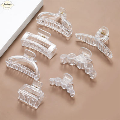 Janesame[Miễn phí vận chuyển]Lớn trong suốt lấy Clip vuông năm vòng Streamer Kẹp Tóc Nữ sau đầu cá mập đồ trang sức kẹp tóc phụ kiện thủ công tự làm