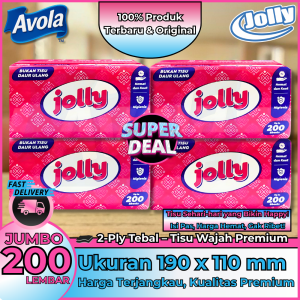 Tisu Jolly 200 Sheet (4 PACK) – Tisu 2 Ply Hemat untuk Rumah & Kantor