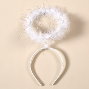 YINGRAN2 Giáng sinh biểu diễn bên ủng hộ lông thiên thần Headband cosplay trang phục thiên thần trang phục thiên thần Halo Headband