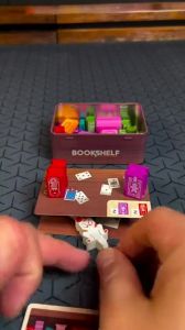 Bookshelf Stacking Board Game Cooperative Cat Tabletop Game Portable Travel Tin Box Ages 8+ Family Leisure