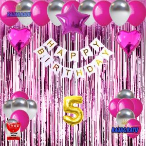 Paket Set Pesta Ulang Tahun Dekorasi Happy Birthday Anak-anak Cowok Dan Cewek Dekorasi Ultah Simple