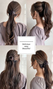 ALENADAY - Ikat Rambut Anak Cewek Kunciran CepolJepitan Ponytail Aksesoris Wanita Dewasa Korea JPT07