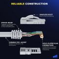 White 0.3 to 15m UTP CAT6 RJ45 Outdoor internet Lan Cable waterproof and sunscreen Internet Cable High Speed. 