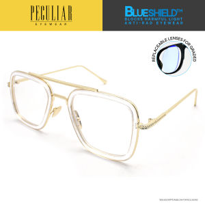 Peculiar Luke Square Full Rim Acetate Frame Fashion Glasses Anti-Radiation Computer Eyewear Replaceable Lenses for Women and Men