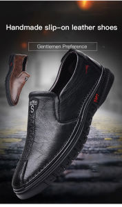 2023 New Design Fashion Mens Leather Shoes Cowhide Slip-on Casual Shoes