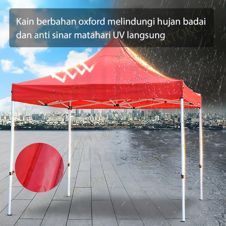 Terpal Atap Tenda Lipat 2x2/3x3 (Bahan Polyester 420D) Anti Air / Panas ...