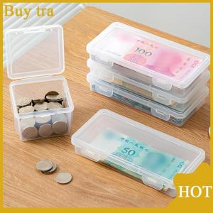 [Buytra] กล่องเก็บแบบพกพากล่องกระดาษเก็บเงินอัลบั้มธนบัตรกล่องเก็บสะสมเหรียญเคสพลาสติกใส