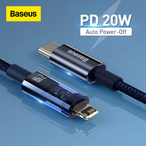 Baseus 20W USB C Cable For iPhone 14 13 Pro Max Mini Auto Power-Off Fast Charging Cord For MacBook iPad Pro iPad iPhone Charger Cable