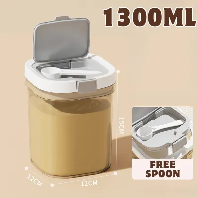 1800ml Airtight Milk Powder Container Bekas Susu Baby Kedap Udara BPA Free + Magnetic Spoon