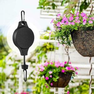 Adjustable Heavy Duty Hanging Flower Basket Hanger Hooks for Garden Baskets Pots and Birds Feeder 88HomeStore 1PCS Lifting and Telescopic Pulley