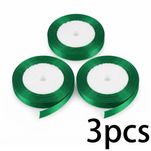 3pcs/pack 10mm Single Face Satin Ribbon Webbing Decaration Gift Christmas Ribbon