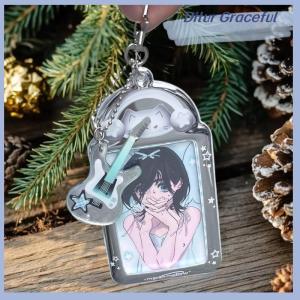 Ditur Kawaii 3 Inch Photocard Holder Bag Pendant Photo Frame Picture Display Stand Card Holder Student Keychain For Bag