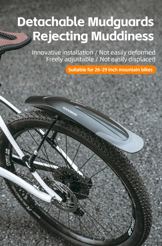 ROCKBROS Bicycle Fender Mudguard for mtb 26-29 Inches Aluminum Alloy Quick  Release Durable Bike Mud Guard