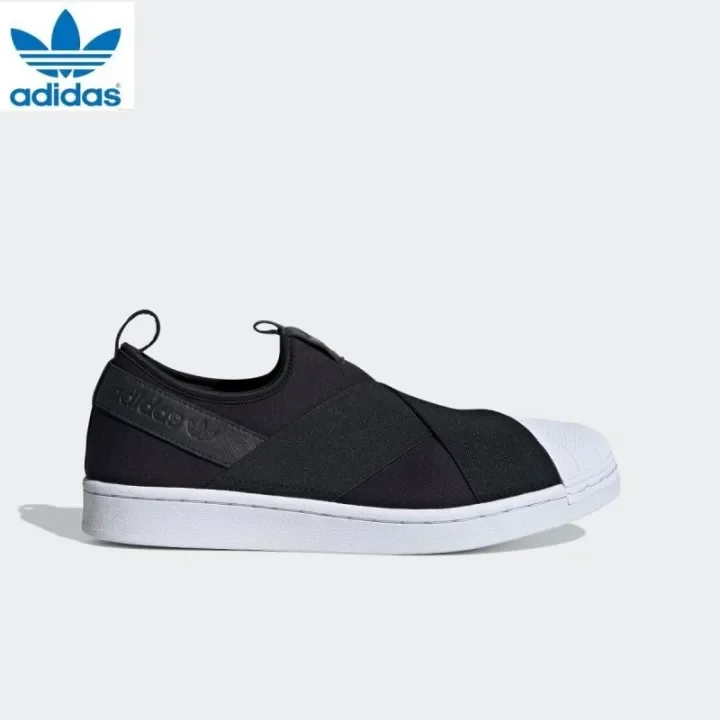 Adidas w superstar slip on cheap white/black